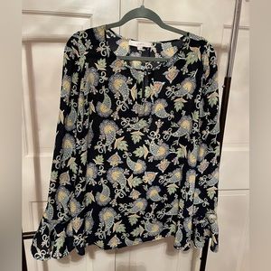 Loft long sleeve floral blouse